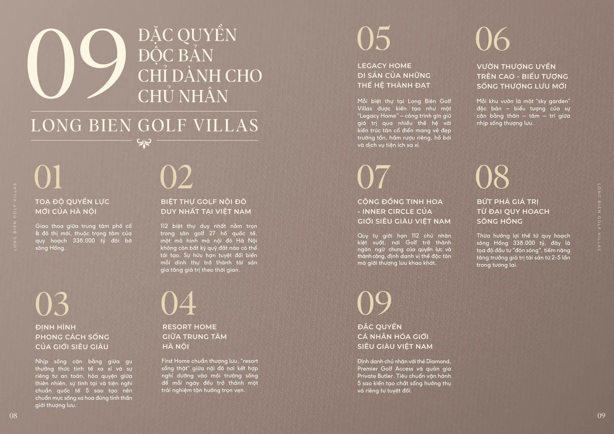 9 dac quyen long bien golf villas