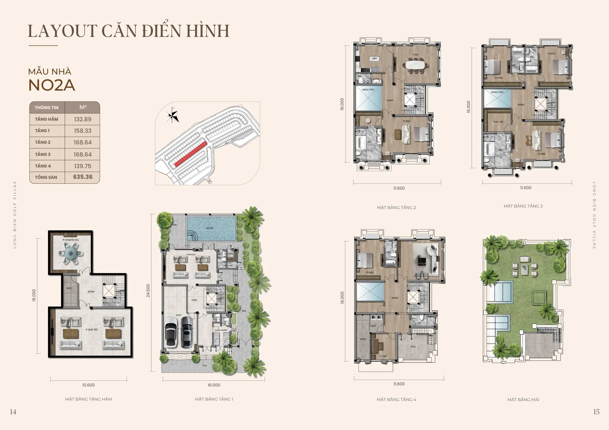 Layout no2a long bien golf villas